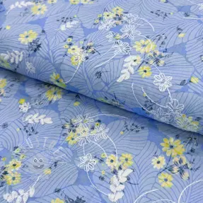 Baumwollstoff mit Beimischung Burny lovely blue