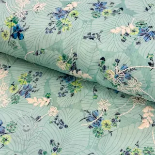 Baumwollstoff mit Beimischung Burny lovely green
