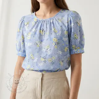Baumwollstoff mit Beimischung Burny lovely blue