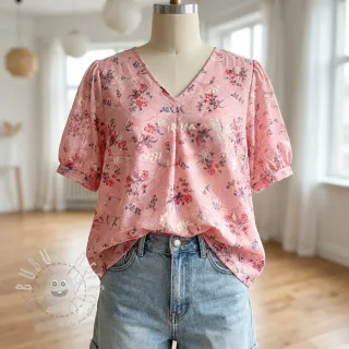 Baumwollstoff mit Beimischung Burny lovely pink