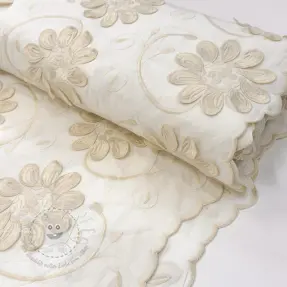 Bavlnená látka EMBROIDERY Bellagio butter