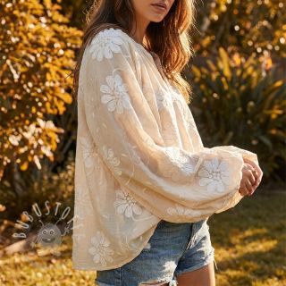 Baumwollstoff EMBROIDERY Bellagio cream