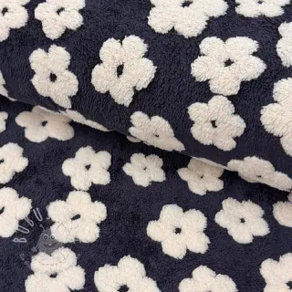 Mantelstoff TEDDY Flower power off white