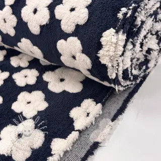 Mantelstoff TEDDY Flower power off white