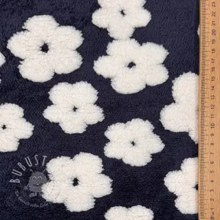 Mantelstoff TEDDY Flower power off white