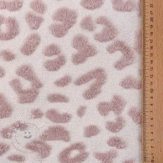 Mantelstoff TEDDY Panthera old pink