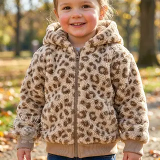 Mantelstoff TEDDY Panthera light brown
