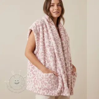 Mantelstoff TEDDY Panthera old pink
