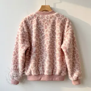 Mantelstoff TEDDY Panthera old pink