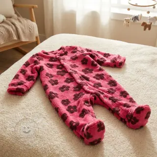 Mantelstoff TEDDY Flower power bordeaux