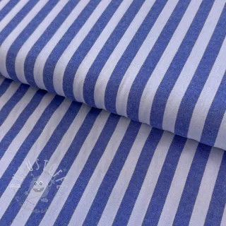 Baumwollstoff YARN DYED BIG Stripes blue