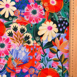 Viskosestoff leinen Bright and bold design A