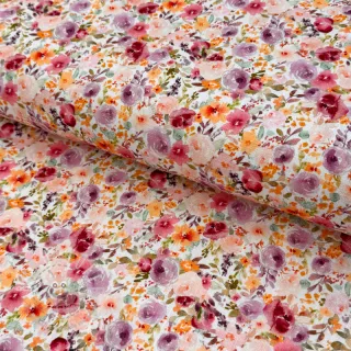 Viskosestoff leinen Floral design C
