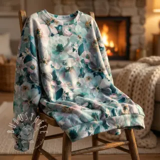Jersey VISCOSE LYCRA HEAVY Classic flowers design B