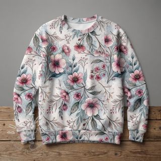 Jersey VISCOSE LYCRA HEAVY Classic flowers design D