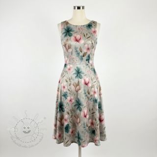 Jersey VISCOSE LYCRA HEAVY Classic flowers design C