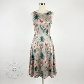 Jersey VISCOSE LYCRA HEAVY Classic flowers design C