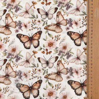 Viskosestoff leinen Botanic design C