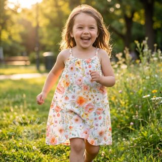 Viskosestoff leinen Floral design A