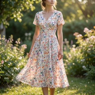 Viskosestoff leinen Shabby chic design D