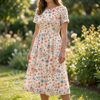 Viskosestoff leinen Sweet and small design B