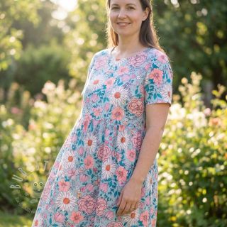 Viskosestoff leinen Bright and bold design D