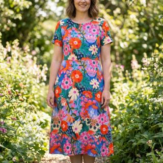 Viskosestoff leinen Bright and bold design A