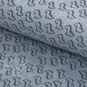 Menčester STRETCH Little dino old blue