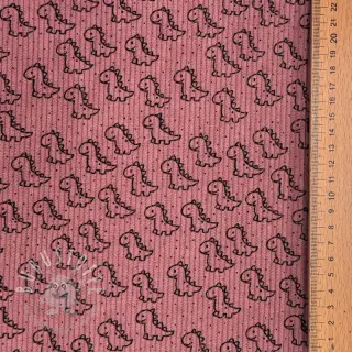 Cord STRETCH Little dino old pink