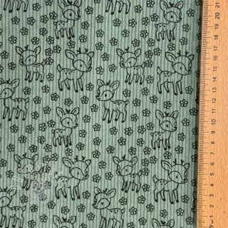 Cord STRETCH Little deer old green