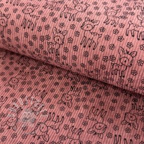 Cord STRETCH Little deer old pink
