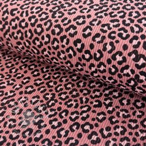 Cord STRETCH Little Leopard old pink