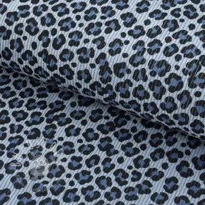 Menčester STRETCH Little Leopard old blue