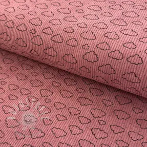 Cord STRETCH Little clouds old pink