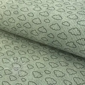 Cord STRETCH Little clouds old green