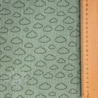 Cord STRETCH Little clouds old green