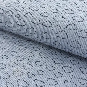 Cord STRETCH Little clouds old blue