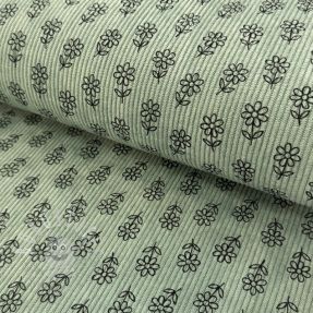 Cord STRETCH Little flower old green
