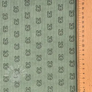 Cord STRETCH Little bunny old green