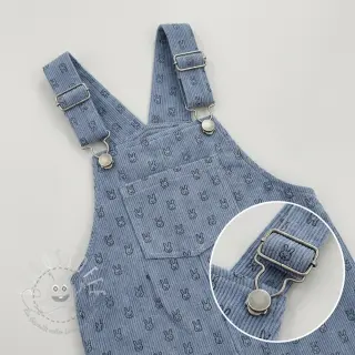 Cord STRETCH Little bunny old blue