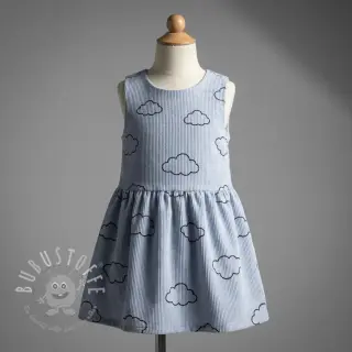 Cord STRETCH Little clouds old blue