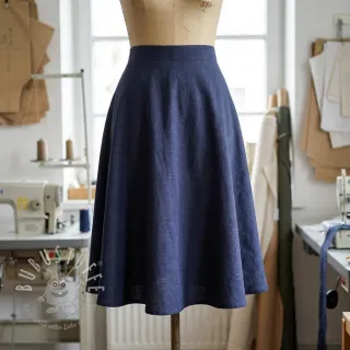 Viskosestoff leinen SPANDEX marine
