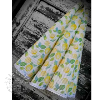 Waffelstoff Lemons digital print