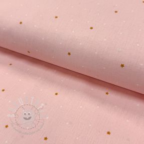 Baumwollstoff Sweet bear star light rose ORGANIC