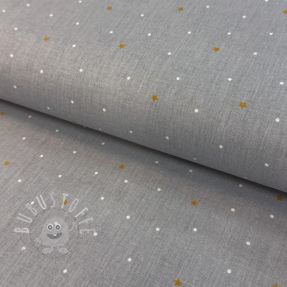 Baumwollstoff Sweet bear star light grey ORGANIC