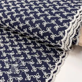 Baumwollstoff EMBROIDERY Rosemary navy