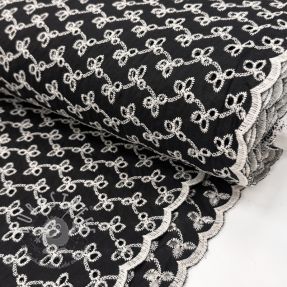 Baumwollstoff EMBROIDERY Rosemary black