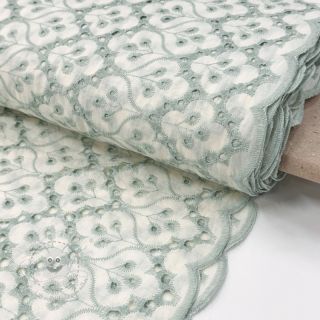 Baumwollstoff EMBROIDERY Lilian mint