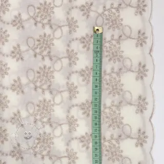 Baumwollstoff EMBROIDERY Lilian ecru