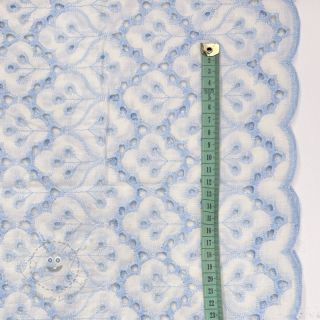Baumwollstoff EMBROIDERY Lilian blue